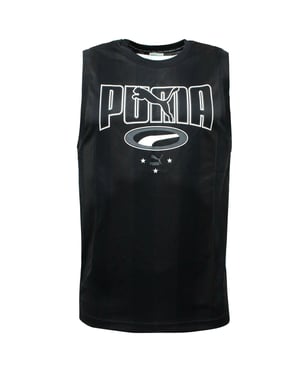 Puma 90s Retro Tank Top Mens Casual Graphic Vest Black 579518 01