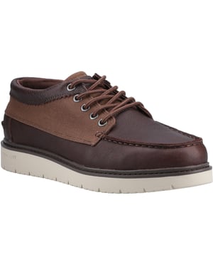TOMS TRVL Lite Forrest Leather Bruna snörskor för män