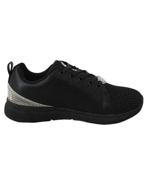 Plein Sport Women's Black Polyester Runner Gisella Sneakers Shoes