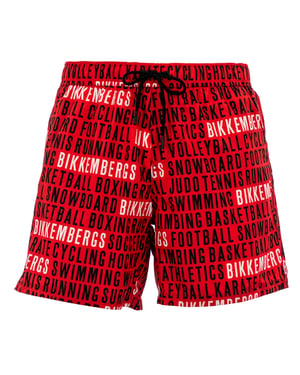 Bikkembergs Men Swimshorts Allover Red