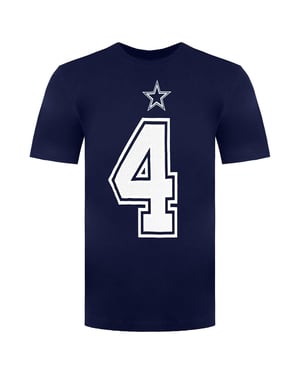 Nike NFL Dallas Cowboys 4 Dak Prescott T-shirt i marinblå för herrar