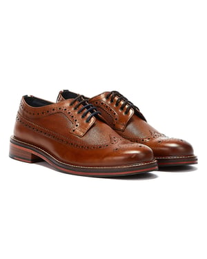 Ben Sherman Archie Brogue Leer Heren Tan Veterschoenen