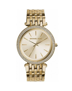 Michael Kors MK3430 Darci Crystal guldfärgad klocka i rostfritt stål för kvinnor