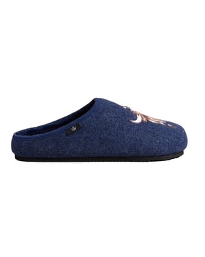 Ted Baker Dohny Cow Graphic Blå tofflor för herrar