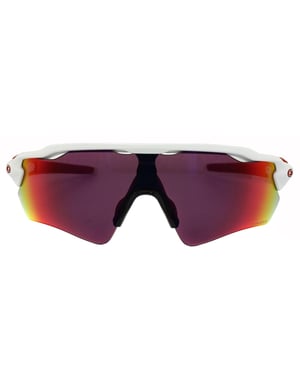 Oakley wrap heren gepolijste witte prizm road zonnebril