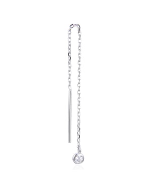 Gena Paris 'Round' Dames 925 Sterling Zilveren Oorknop