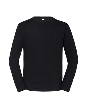 Fruit of the Loom Unisex volwassen T-shirt met lange mouwen Iconic 195 (Zwart)