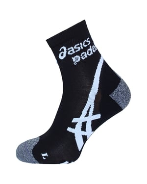 Asics Motion Dry Mens Black Padel Quarter Socks