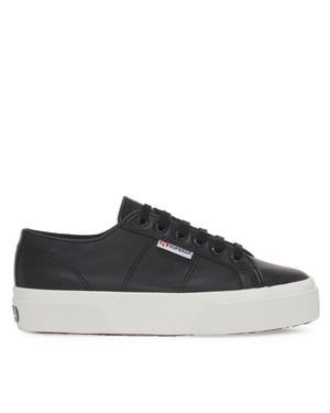 Superga Dames/Dames 2740 Nappa Leren Platform Trainers (Zwart/Avorio)