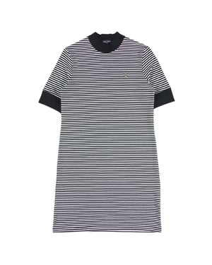 Fred Perry marineblauwe gestripte sneeuwwitte jurk