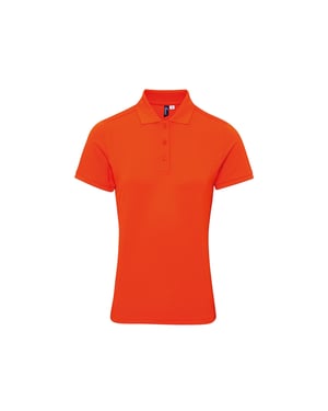 Premier Womens/Ladies Coolchecker Plus Piqu Polo With CoolPlus (Orange)