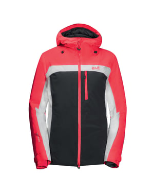 Jack Wolfskin Texapore geïsoleerde dames sneeuwjas roze/zwart
