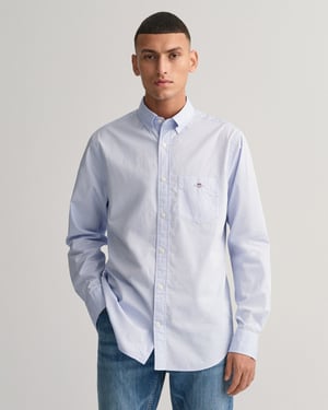 GANT Mens Regular Fit Long Sleeve Poplin Shirt