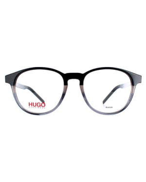 Hugo by Hugo Boss Round Mens Black and Grey Glasses