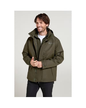 Mountain Warehouse Heren Fell II 3 in 1 jas (Donkere Khaki)