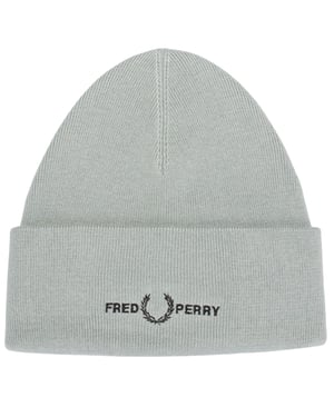 Fred Perry grafisk logotyp Silverblå mössa