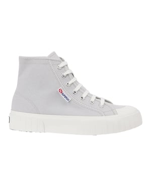Superga Dames/Dames 2696 Stripe Hoge Tops (Grijs Zilver/Avorio)