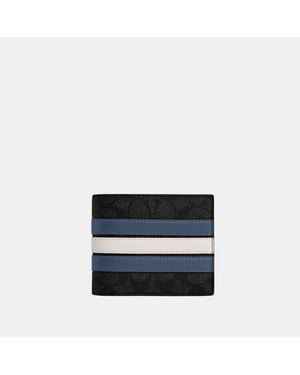 3 in 1 Wallet in Pieced Signature Varsity Stripe