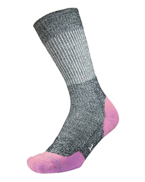 1000 Mile - Ladies Fusion Repreve Double Layer Anti Blister Walking Socks - Navy / Mauve