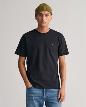 GANT Mens Regular Fit Short Sleeve Shield Logo T-Shirt