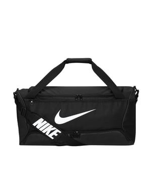 Nike Brasilia Swoosh Training 60L Duffeltas (Zwart/Wit)