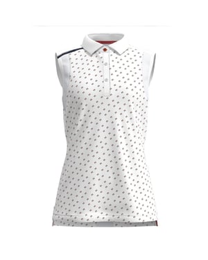 Forelson Womens/Ladies Buckland Patterned Polo Shirt (White)