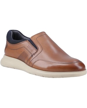 Pod Holden Leather/Textile Men's Cognac Trainers