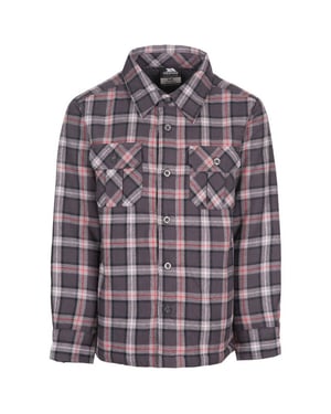 Trespass Childrens/Kids Average Long Sleeved Gingham Shirt (Dark Grey Check)