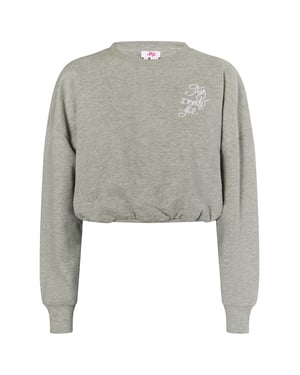 Mymo Cropped sweatshirt Dames grijs melange