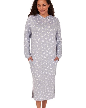 Penguin Print Hooded Lounge Dress
