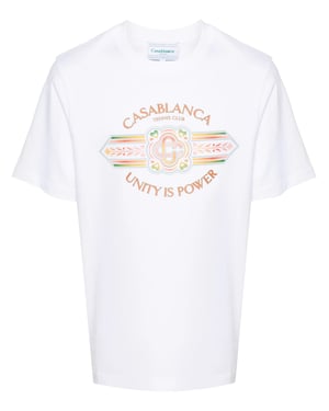 Casablanca Unity Is Power Printed T-Shirt in White