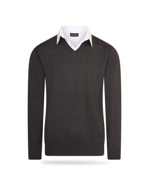 Cappuccino Italia Tröjor Mock Pullover Antracitgrå