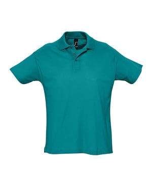 SOLS Heren Zomer II Pique Poloshirt met korte mouwen (Eendenblauw)