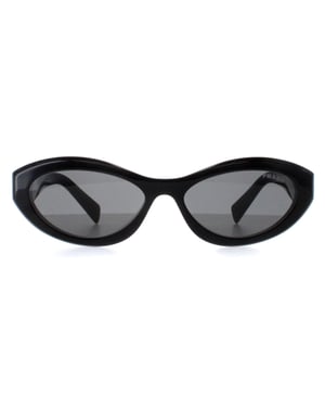Prada PR26ZS 16K08Z zwarte donkergrijze zonnebril