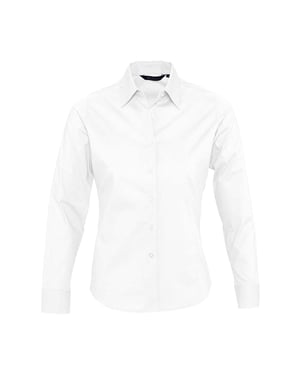 SOLS Dames/Dames Eden Stretch Business Shirt met Lange Mouwen (Wit)