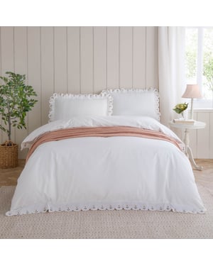 Wylder Florrie Embroidered Cotton Duvet Cover Set