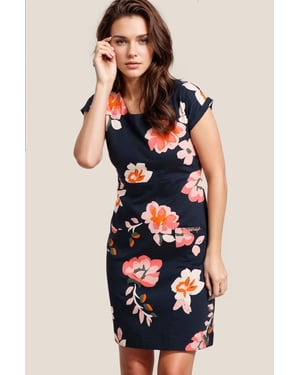 Navy Floral 'Tallahasee' Print Dress