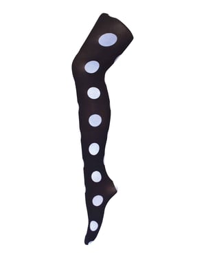 Sock Snob Dames80 denier ondoorzichtig patroon panty's - Big Spot Wit