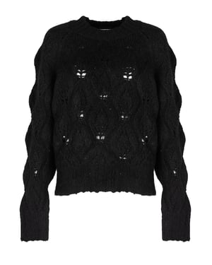 Silvian Heach Pullover Oversize Dam Svart