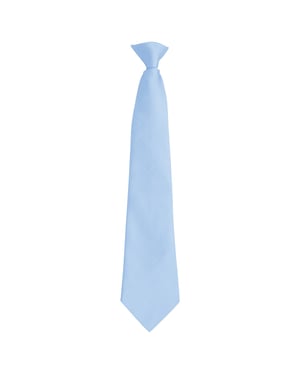 Premier Unisex volwassen kleuren modieuze effen Clip-On stropdas (Middenblauw)