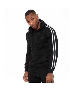 Mens Pullover Striped Hoodie