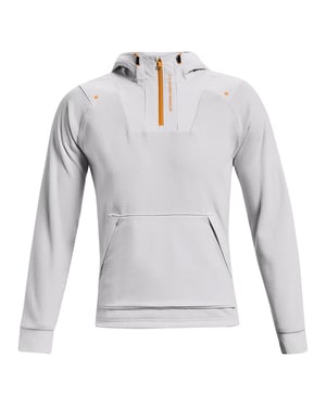 Under Armour Rush Mens Ljusgrå Fleece Hoodie