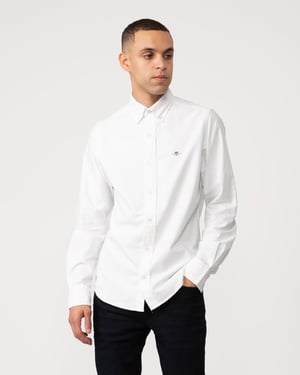 GANT Mens Slim Fit Long Sleeve Oxford Shirt