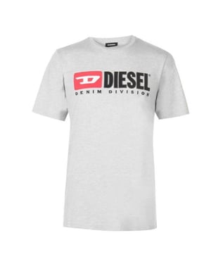 Diesel T-Diego Division Logo T-Shirt - Grey