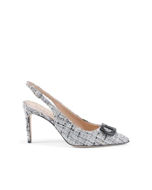 Slinky Boucle Slingback - Black