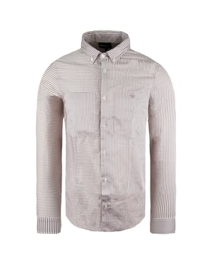 Armani Exchange Oxford Heren Rood/Wit Overhemd