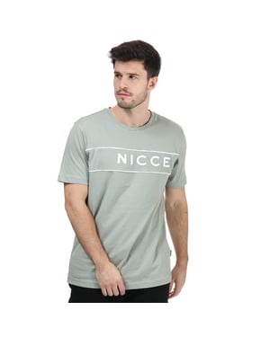 Nicce Round Neck Short Sleeve Green Mens Geti T-Shirt 211 1 09 16 0341