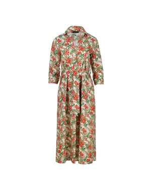 Print Poplin stijl Midi jurk