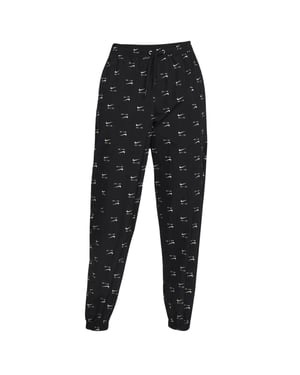 Nike All-Over Logo Black Thin Track Pants