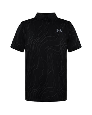 Under Armour kortärmad svart krage Kids Playoff polotröja 1350170 001